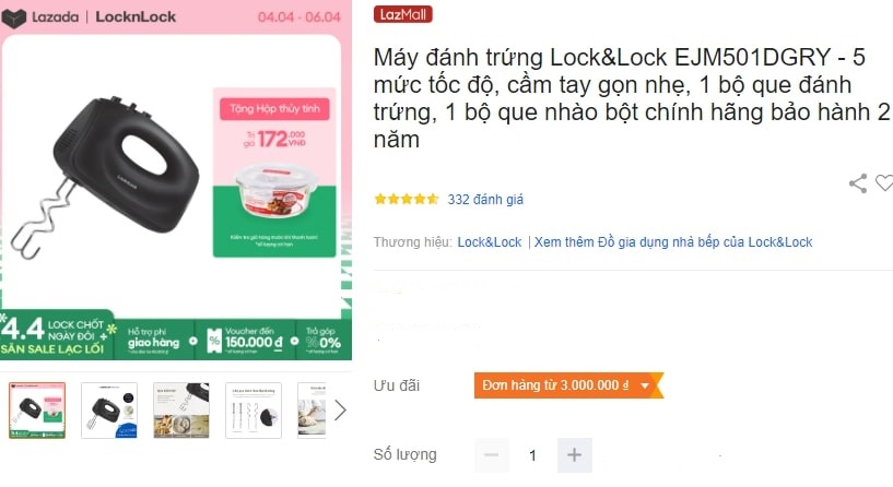 Lock&Lock khuyến mãi 04.4 